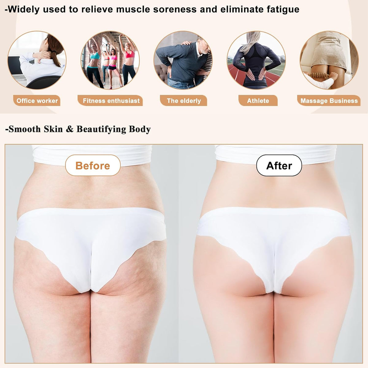 3Pcs Wood Therapy Massage Tools Lymphatic Drainage Massager Wooden Massager Body Sculpting Tools for Maderoterapia,Anti-Cellulite,Pain Relief(3-In-1 Massager)