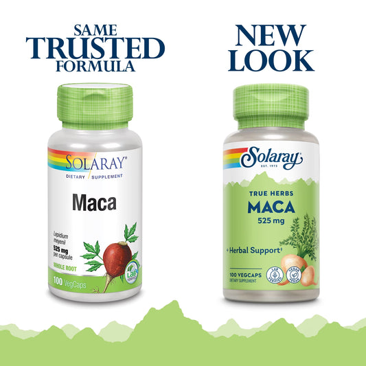 Maca Root 525Mg, Energy & Vitality Support, Non-Gmo, Vegan, 100 Vegcaps