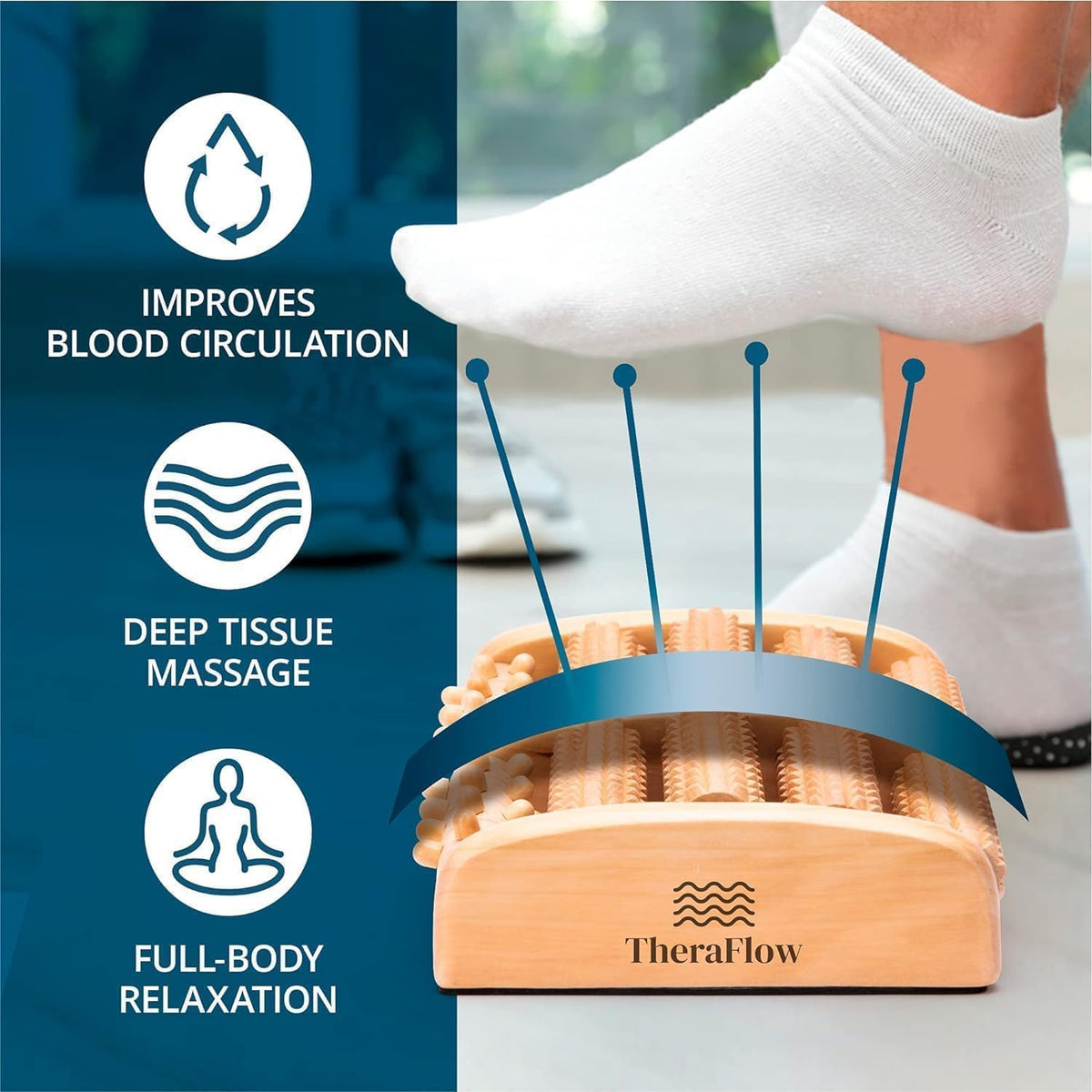 Large Dual Foot Massager for Plantar Fasciitis Relief 2026 Edition | Perfect Feet Massager Gifts for Women and Men | Relaxation Gift and Foot Massager for Neuropathy - Ideal Gifts for Mom