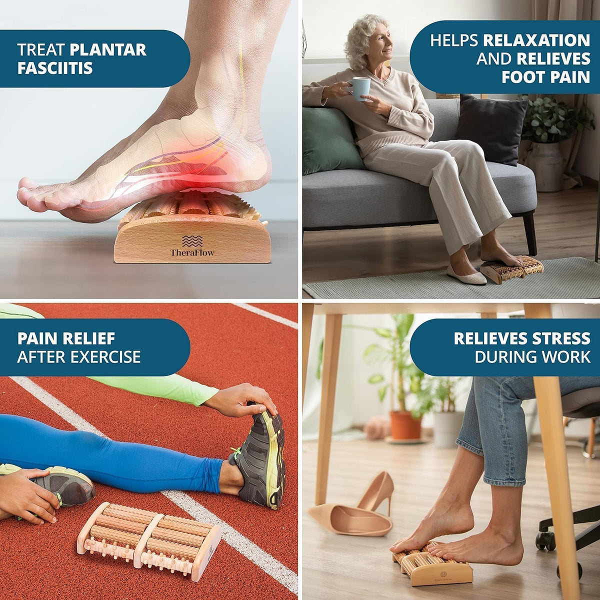 Large Dual Foot Massager for Plantar Fasciitis Relief 2026 Edition | Perfect Feet Massager Gifts for Women and Men | Relaxation Gift and Foot Massager for Neuropathy - Ideal Gifts for Mom