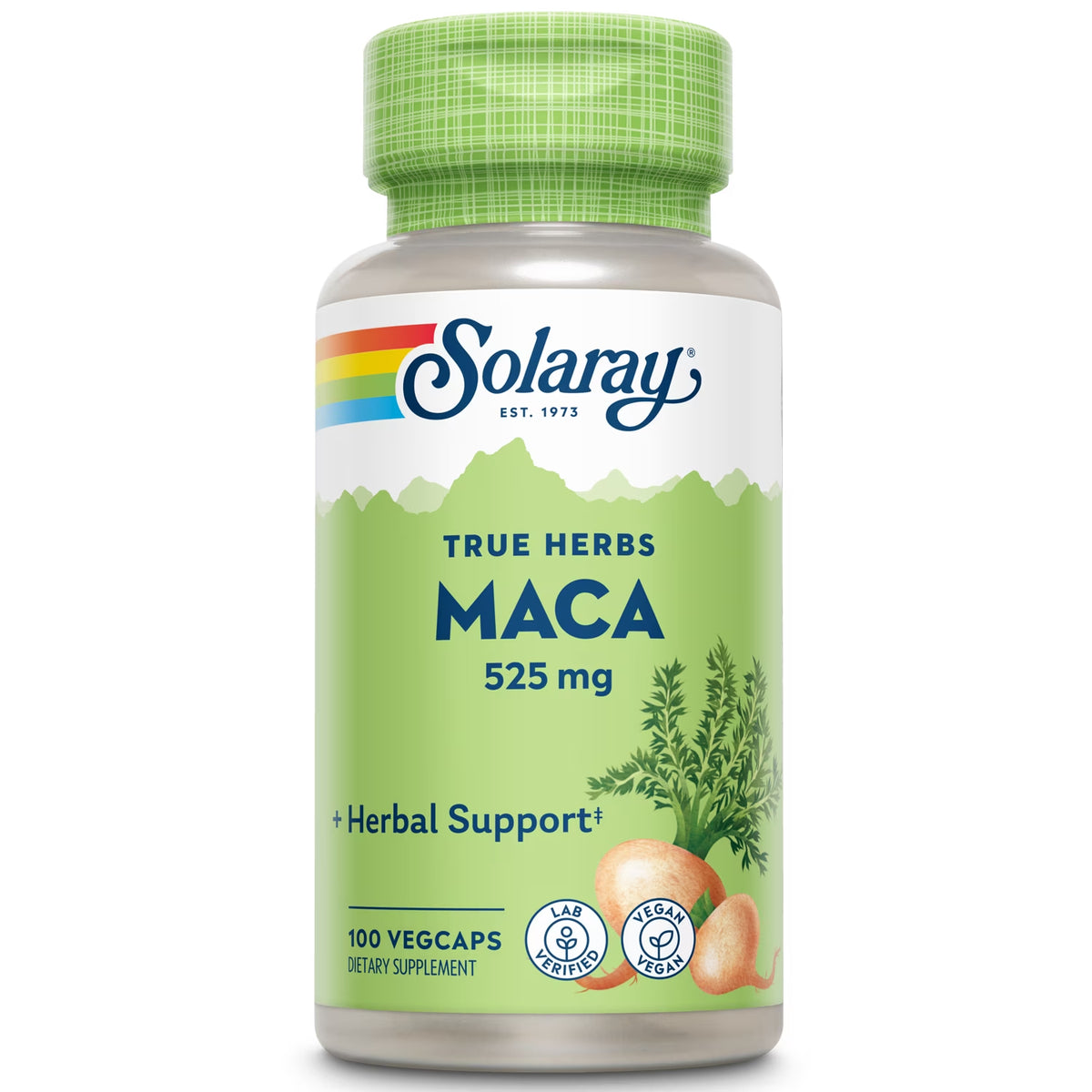 Maca Root 525Mg, Energy & Vitality Support, Non-Gmo, Vegan, 100 Vegcaps