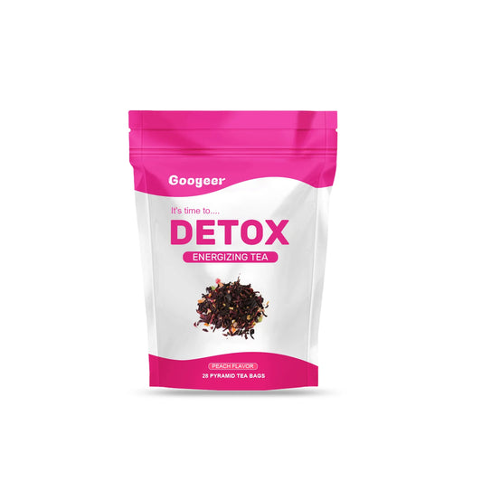 Energizing Tea, Peach Flavor, 28 Pyramid Tea Bags, Support Metabolism & Body Cleansing