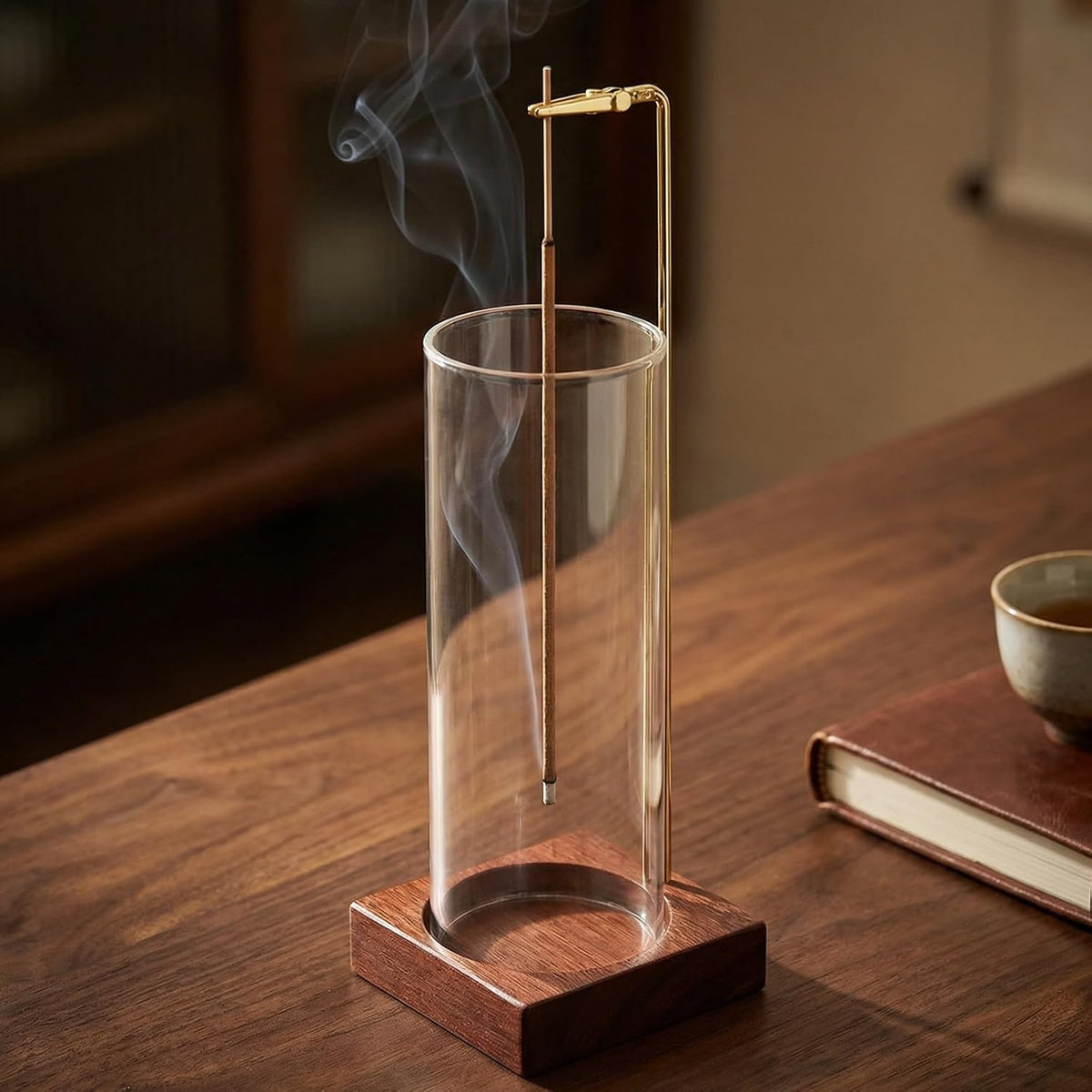 Incense Holder,Wooden Incense Holder for Sticks (Brown)