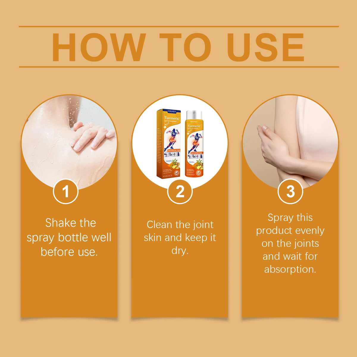 Turmeric Joint Pain Relief Spray with Curcumin & Peppermint Extract, Anti-Inflammatory Joint Care Mist for Arthritis, Sore Muscles & Workout Stiffness, 20Ml