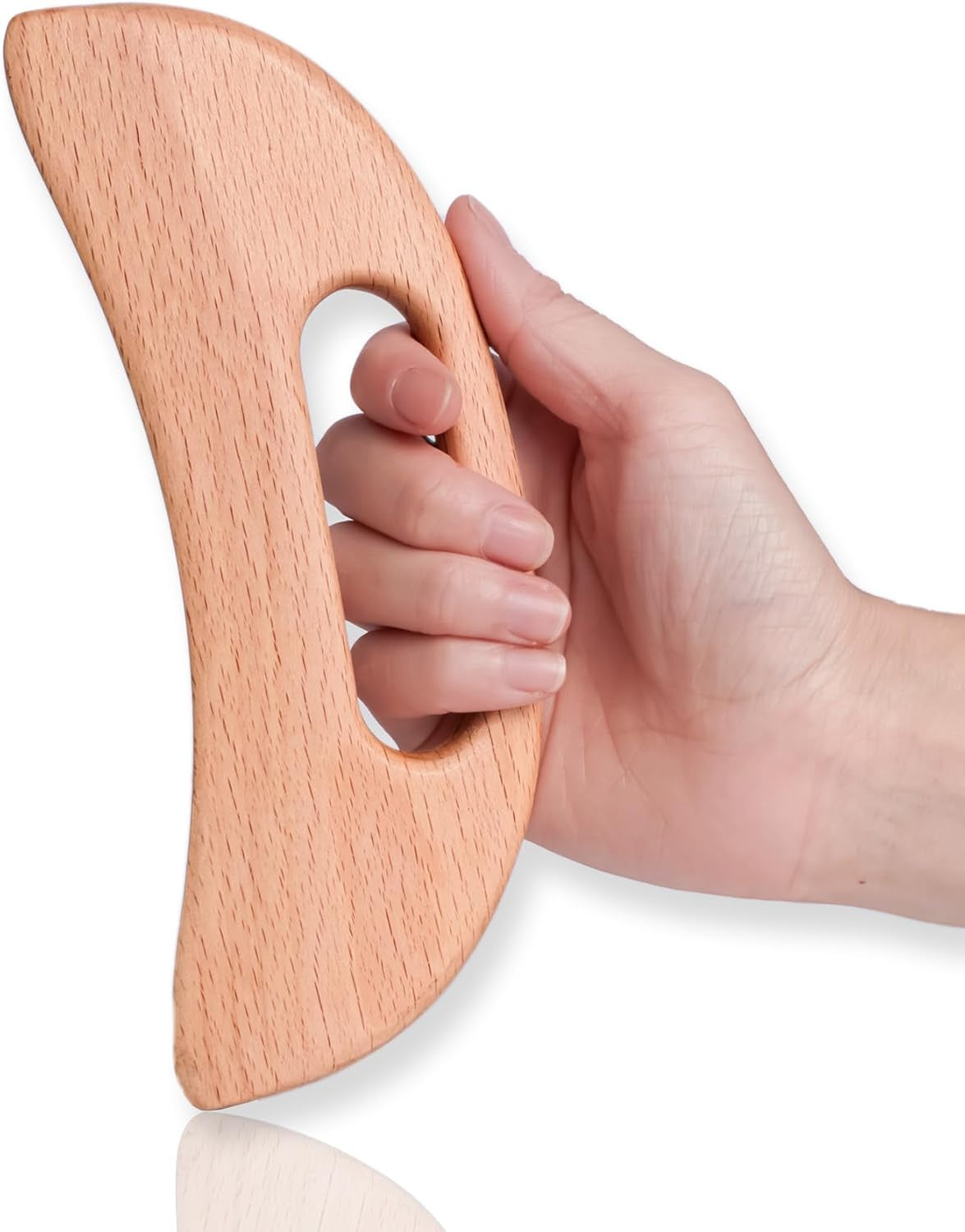 Enttgo Body Gua Sha Tool Wooden Lymphatic Drainage Tool,Guasha Massage Tools for anti Cellulite and Relieve Muscle Fatigue,Wood Therapy Massage Tools for Neck Back Face Leg Facial (A-Wood1)
