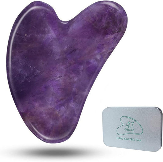 Gua Sha, Gua Sha Facial Tools, Guasha Tool for Face Tighten Skin, Gua Sha Massage Beauty Tool for Body Eyes Neck Massager with Travel Box